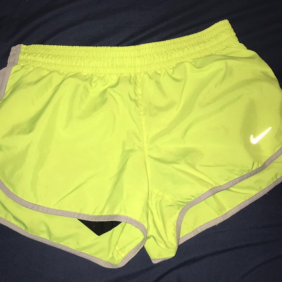 neon yellow nike shorts